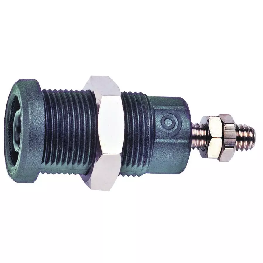 POMONA Banana Jack, 36A, Screw, Black, Pk10, 72930-0 (Pack of 10)