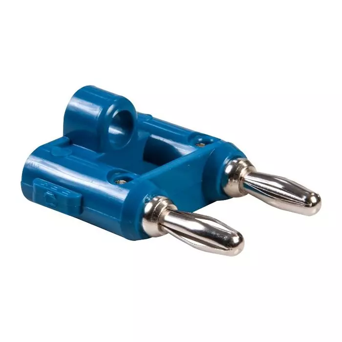 POMONA Double Banana Plug, 15A, Screw, Blue, MDP-6