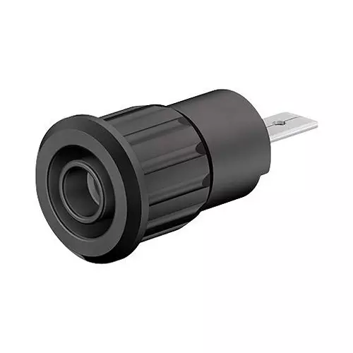 Staubli SOCKET, 4MM, PRESS-FIT, BLK, PK5, 23.3160-21 (Pack of 5)