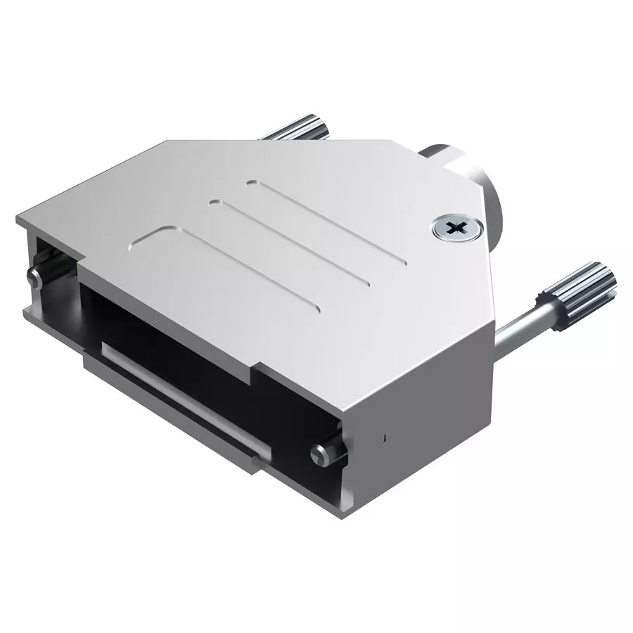 POSITRONIC D SUB BACKSHELL, 180 DEG, SIZE DB, D25000DTE50/AA.