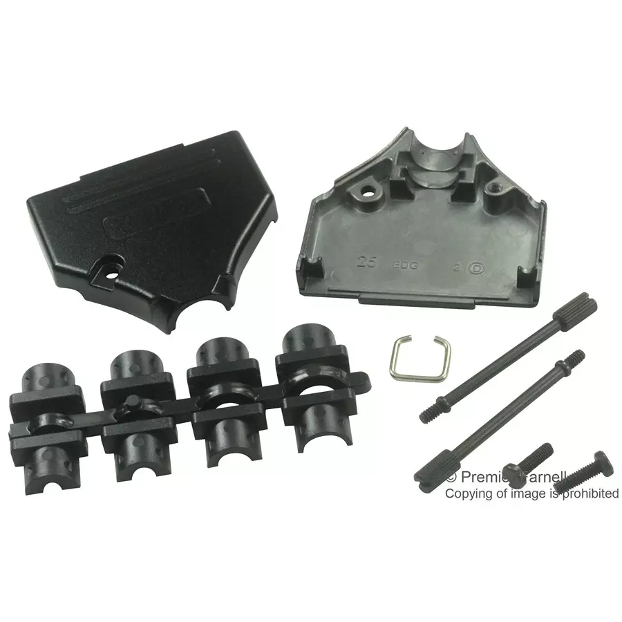MH CONNECTORS BACKSHELL, D, DIECAST, 25WAY, MHDTZK-25-BK-K