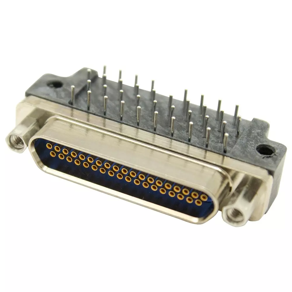 GLENAIR Micro D-Sub Conn, Rcpt, 15P, R/A, Panel, MWDM2L-15SCBRP-.110