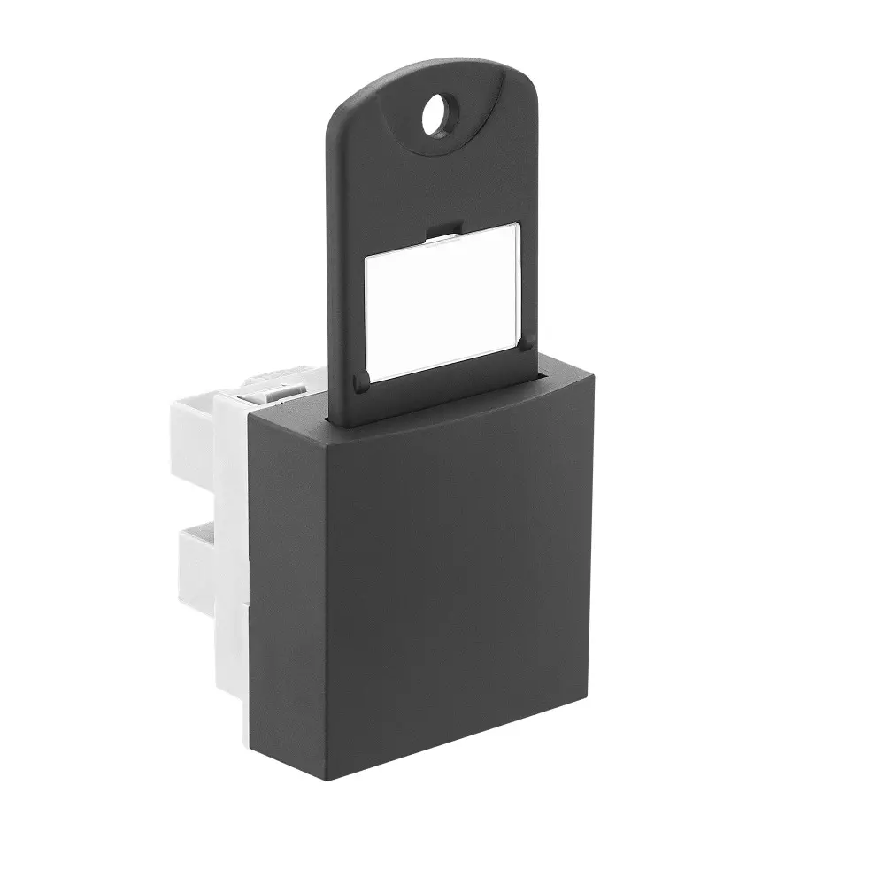 Legrand Hospitality Function Hotel Keycard Switch Mechanical Allzy 32 Amp 2 Module Matt Black, 6812 17