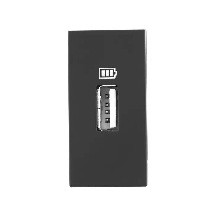 Legrand USB Charger Socket Allzy 63 W 3 Module Type C+C Matt Black, 6812 87