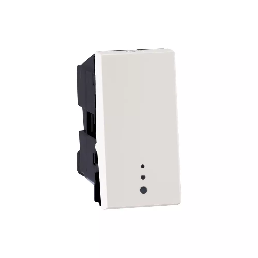 Legrand Switch with Indicator Myrius Classic White 25 Amp 1 Module 1 Way 1 Pole, 6792 16