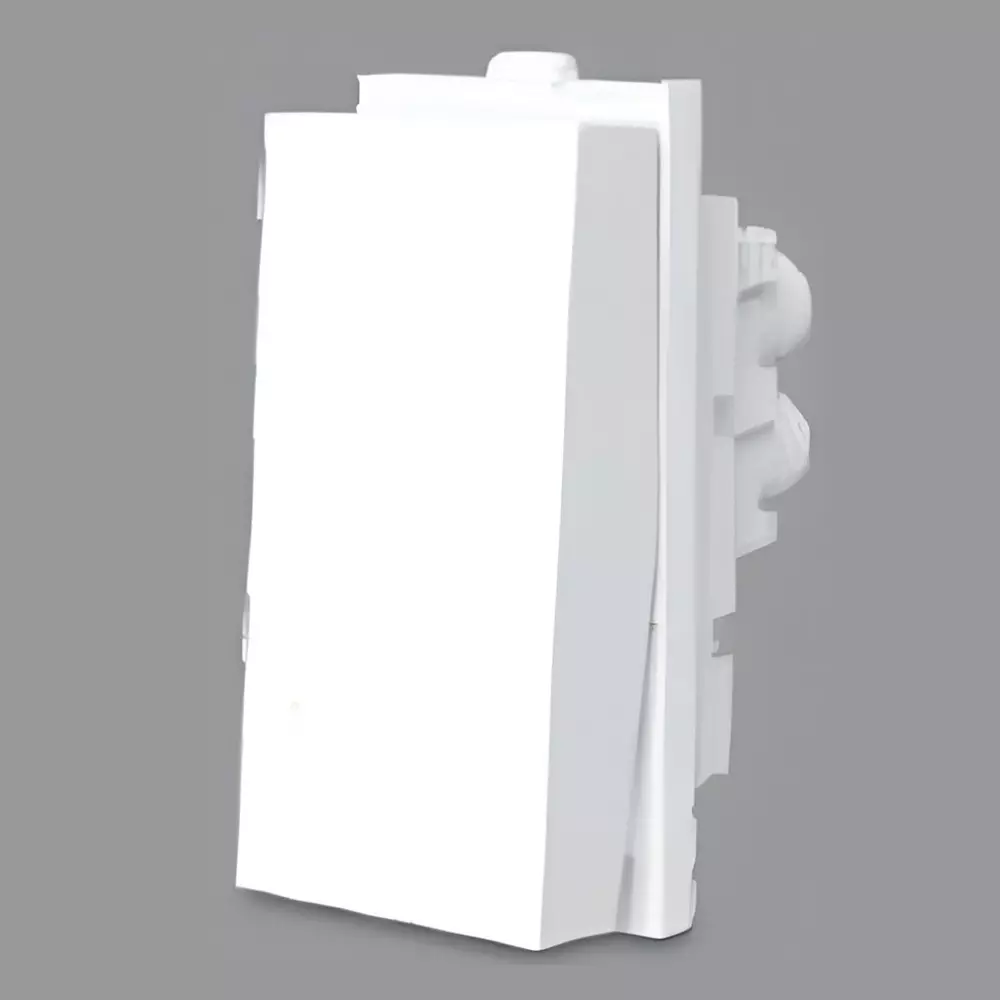 Cona Platinum 1 Way Switch With Blue LED Indicator 20 A White, 14016