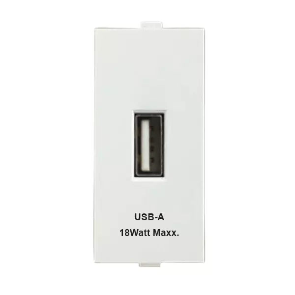 Anchor Roma Classic Usb Type-A Fast Charger 1 Module 18 W, 21207 (Pack of 20)