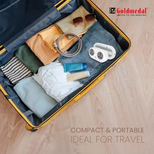 Goldmedal Wall-E Travel Adaptor 3 Pin White, 209006WHIT