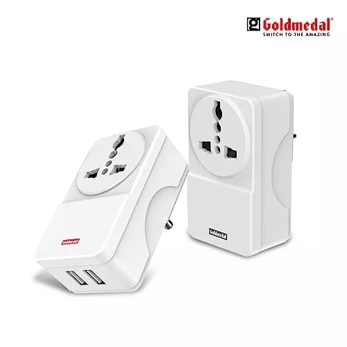 Goldmedal Zesto Travel Adapter 3 Pin White, 202050WHIT
