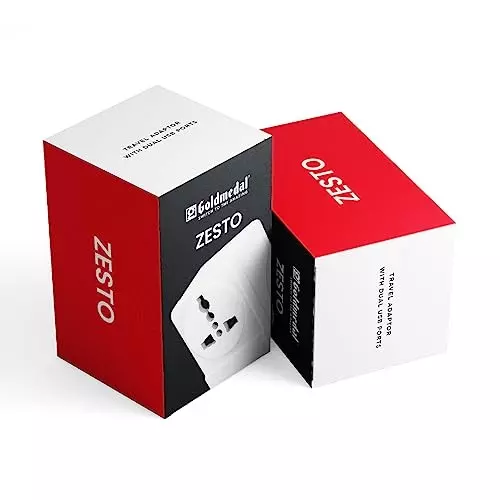 Goldmedal Zesto Travel Adapter 3 Pin White, 202050WHIT