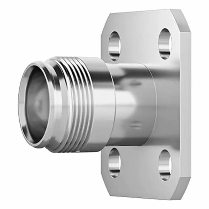 Telegartner Nex10 Series Panel Mount Circular Coaxial Connector Solder Termination Straight Body, J01491A0010