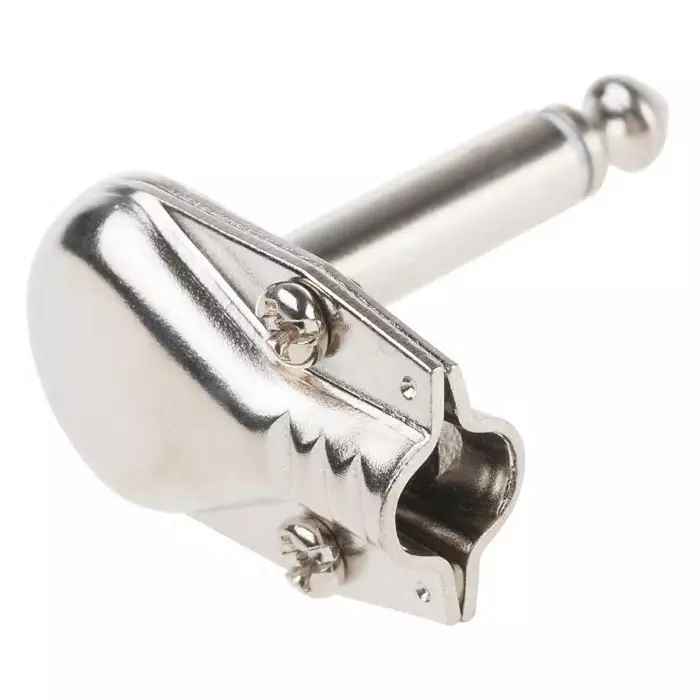RS Pro Jack Connector 6.35 mm Cable Mount Mono Plug 2Pole