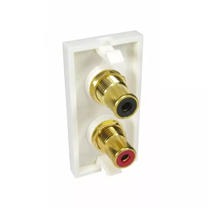RS Pro 25 mm 2 Way Female RCA Audio Video Faceplate