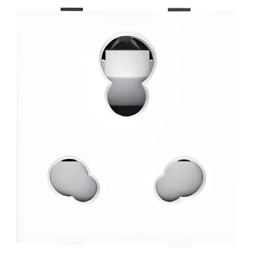 K9 Socket With Safety Shutter 2 Module 6 Amp / 13 Amp / 16 Amp White, 9030 (Pack of 10)