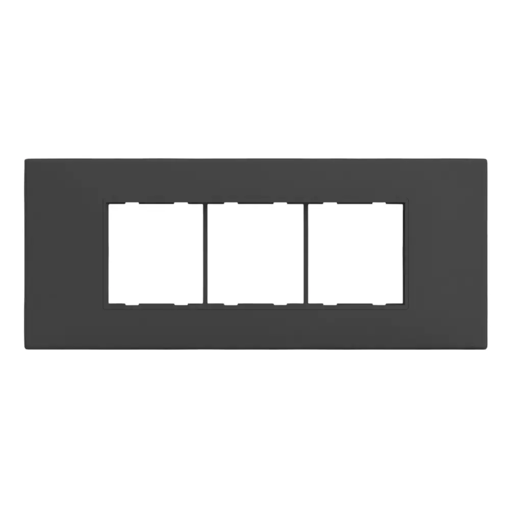 Cona GlazTouch Modular Plate Black 6 Modules, GT 1106 (Pack of 10)