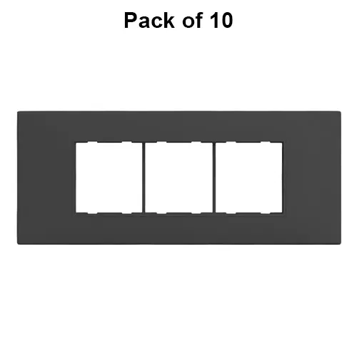Cona GlazTouch Modular Plate Black 6 Modules, GT 1106 (Pack of 10)