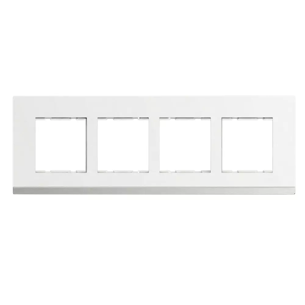 Cona Striqa Modular Plate White 8 Modules(Horizontal), ST 1106 (Pack of 10)
