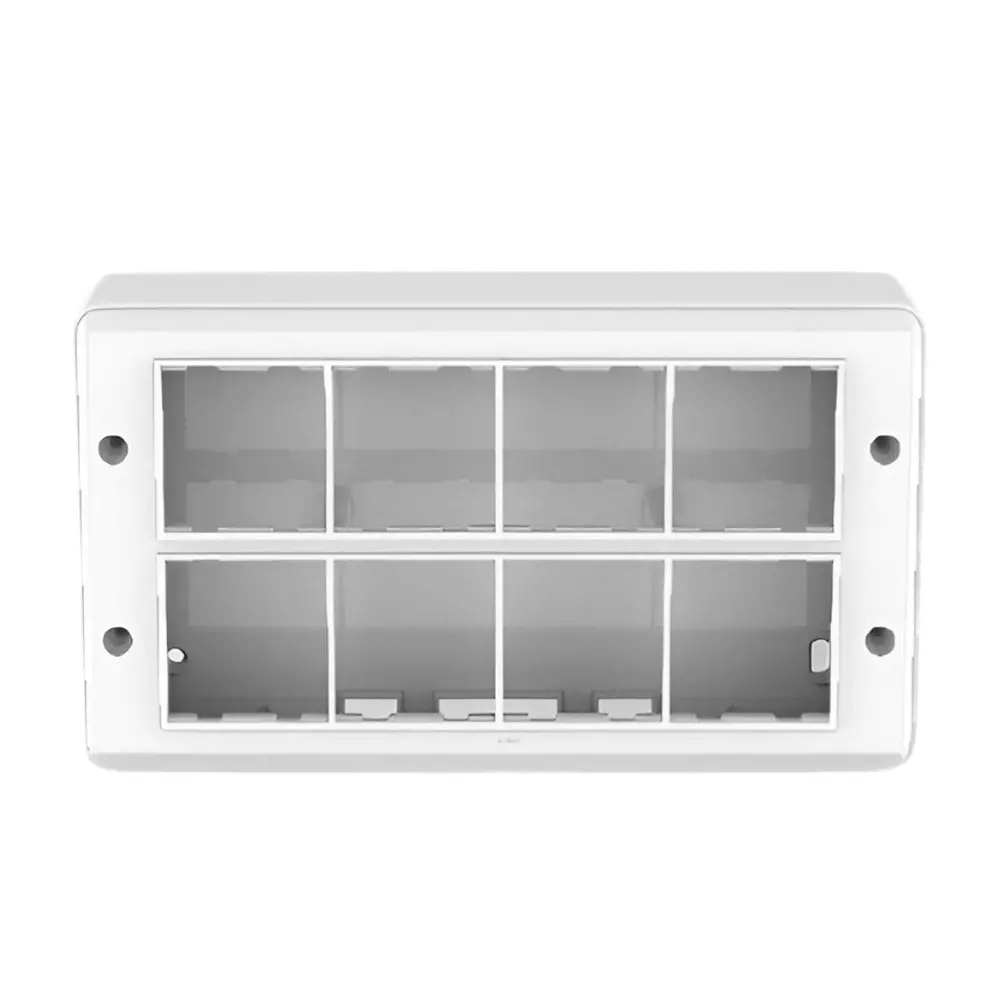 Cona Solid Box Pro Modular Surface Gang Box White 16 Modules, SB 1111 (Pack of 10)