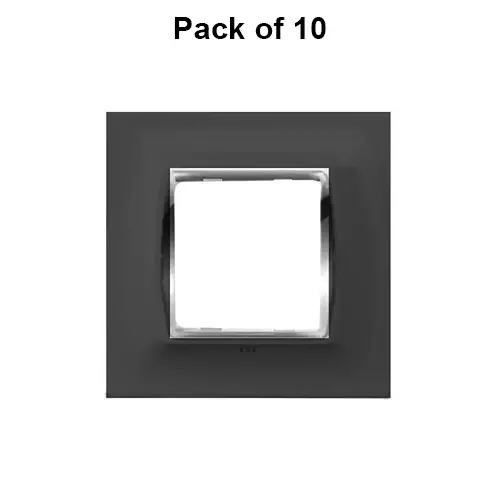 Cona Glasglow Glass Effect Modular Plate Black 2 Modules, GGM 1102 (Pack of 10)