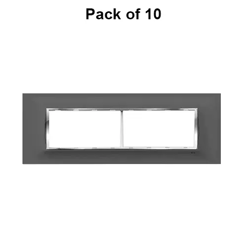 Cona Glasglow Glass Effect Modular Plate Black 8 Modules(Horizontal), GGM 1108 (Pack of 10)