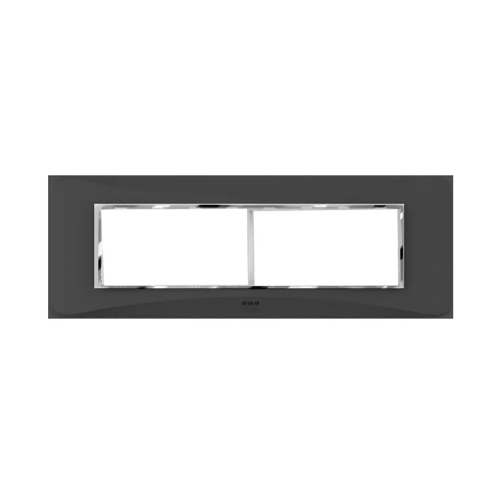Cona Smooth Glow Modular Plate Black 8 Modules(Horizontal), SG 1108 (Pack of 10)