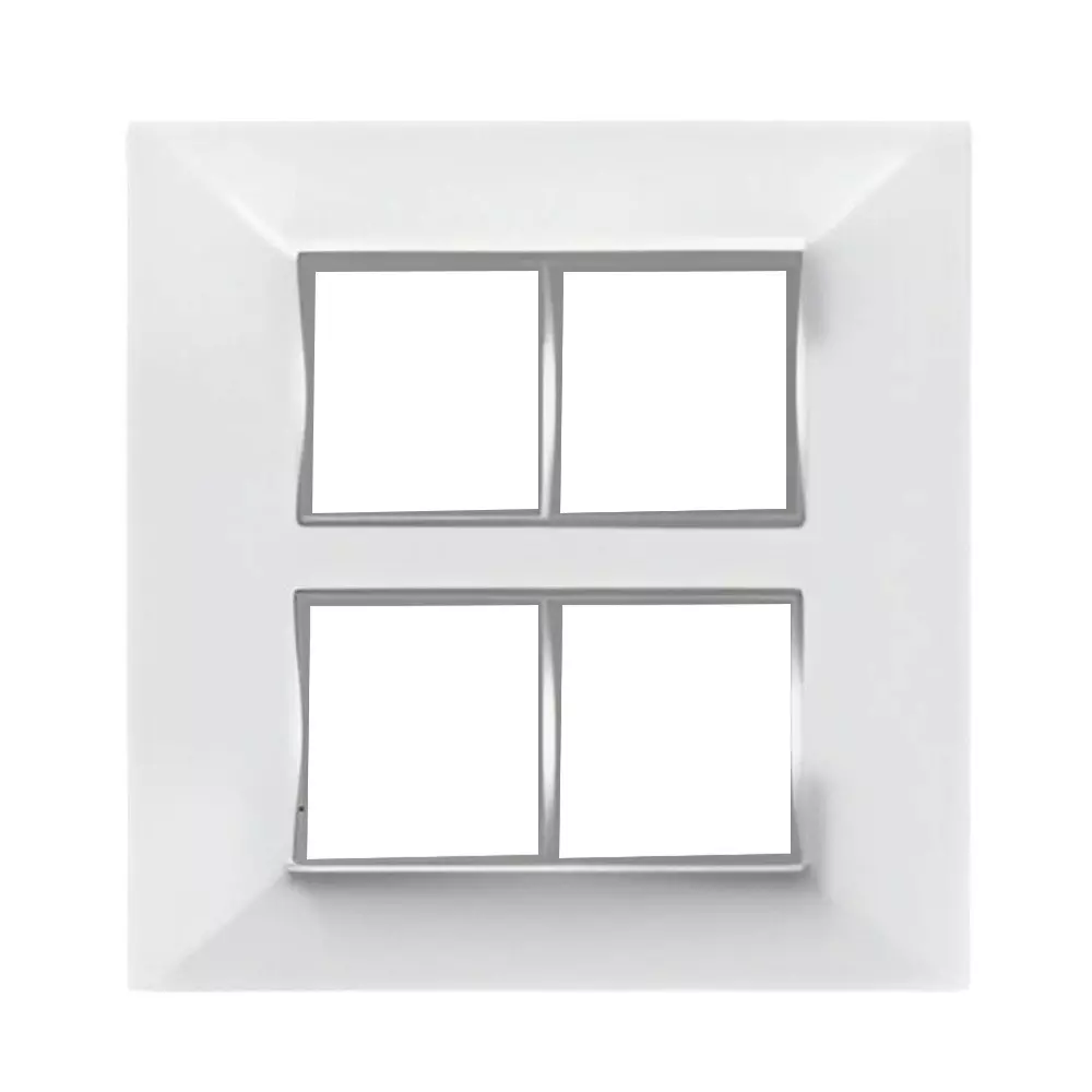 Cona Amaze Modular Plate White 8 Modules(Square), AW 1207 (Pack of 10)