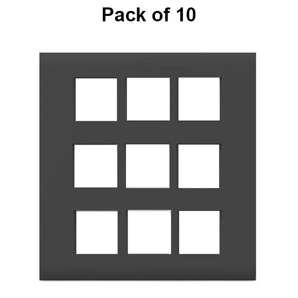 Cona Forte Modular Metal Plate Black 18 Modules, ORPM 1118 (Pack of 10)