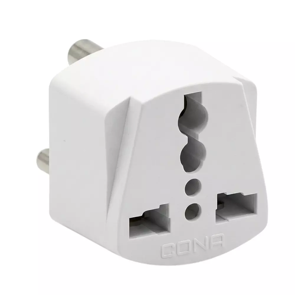 Cona Plug Converter Euro White, MP-5025 (Pack of 20 Pcs)