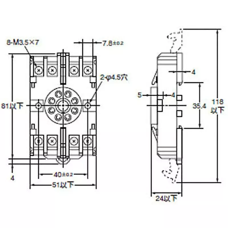 Omron Common Socket PFA (Surface Connection), 8PFA