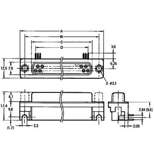 Omron D-Sub Socket Dip L-Type Terminal 37-Pole, XM3B-3722-112