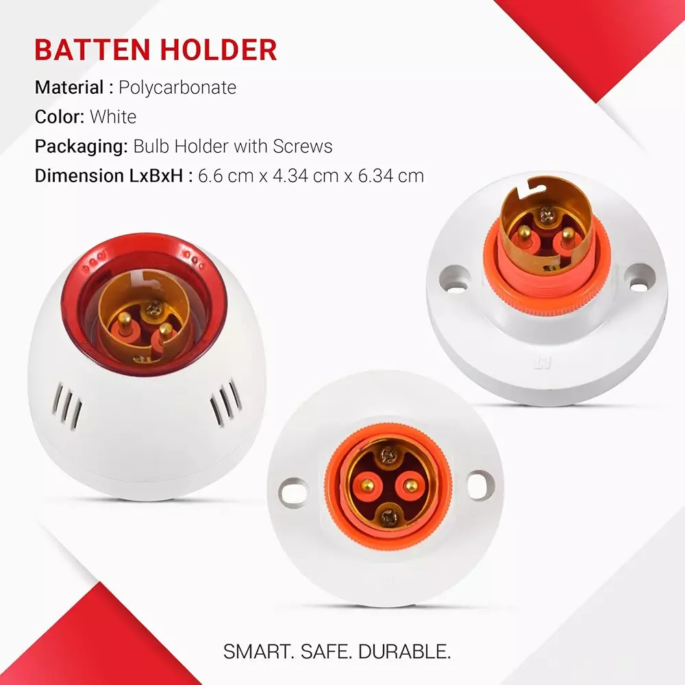 atc-batten-holder-b22-polycarbonate-white-red-with-screws-for-ledelectric-bulb-pack-of-20-pcs