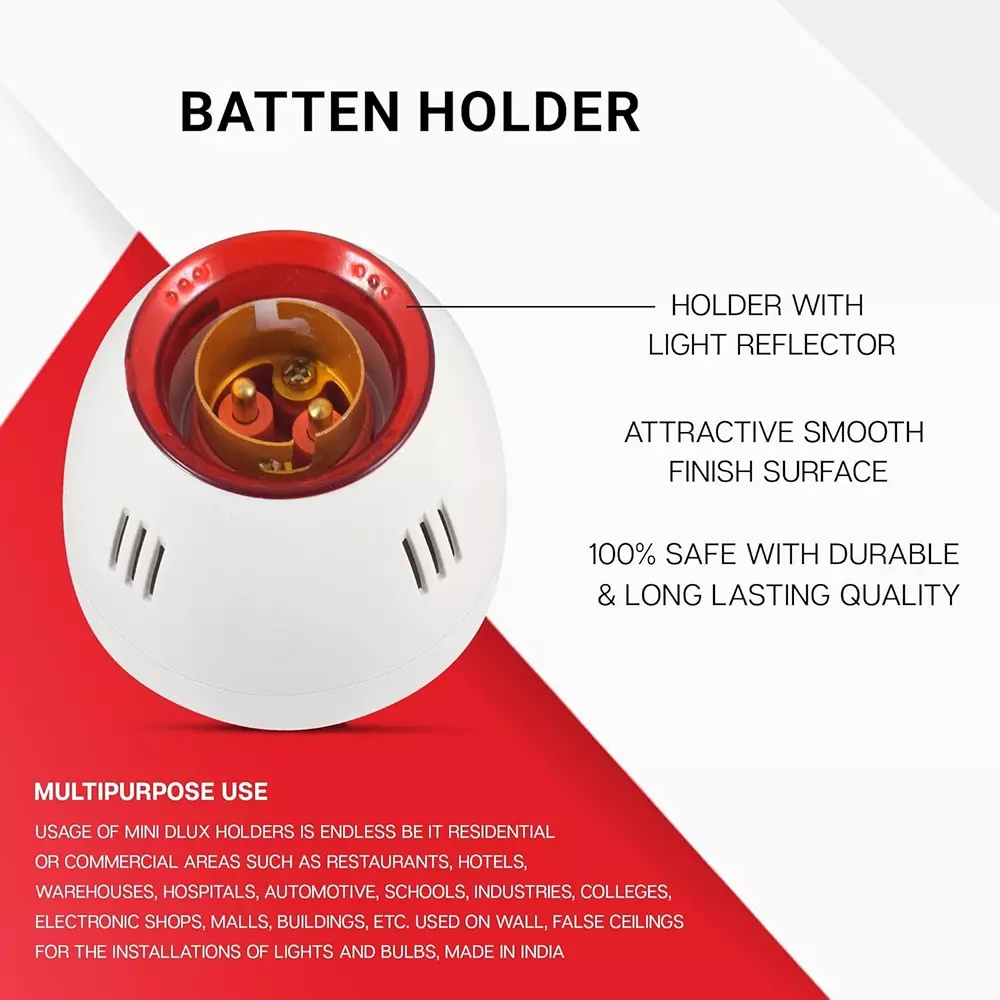 atc-batten-holder-b22-polycarbonate-white-red-with-screws-for-ledelectric-bulb-pack-of-20-pcs