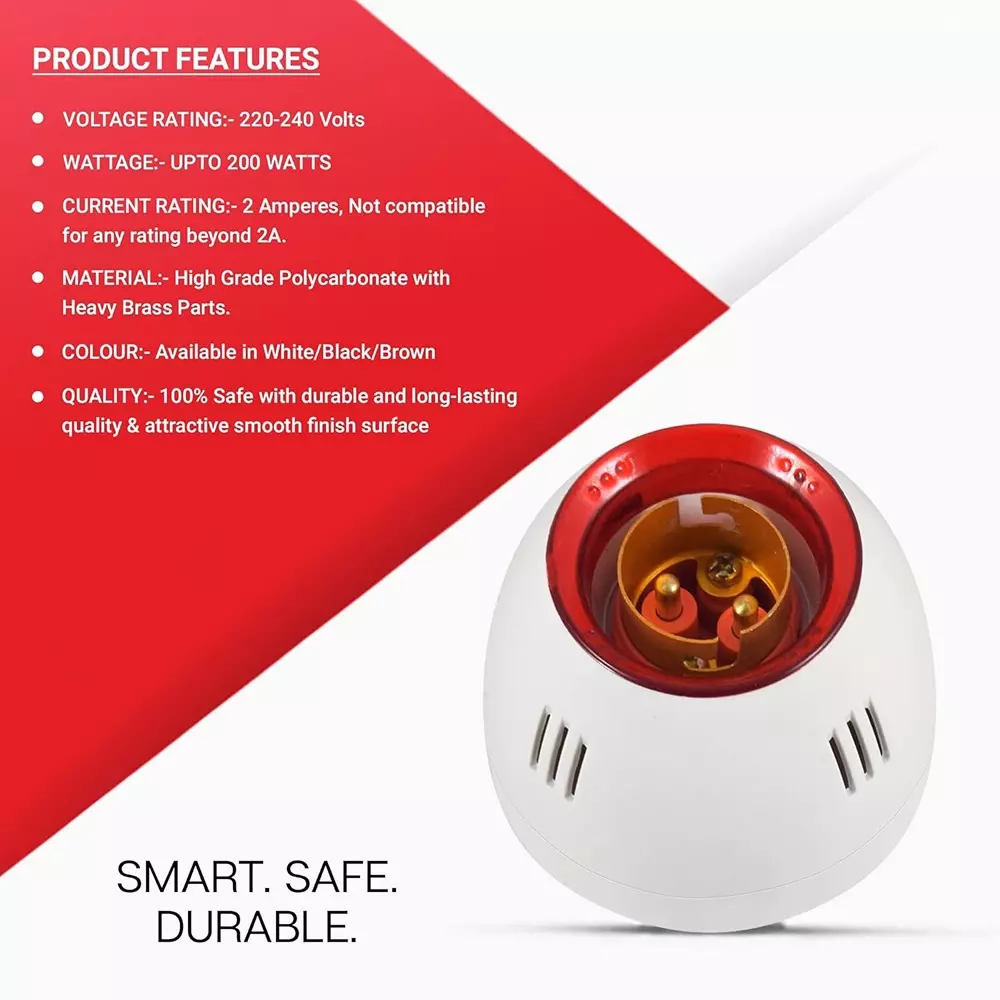 atc-batten-holder-b22-polycarbonate-white-red-with-screws-for-ledelectric-bulb-pack-of-20-pcs