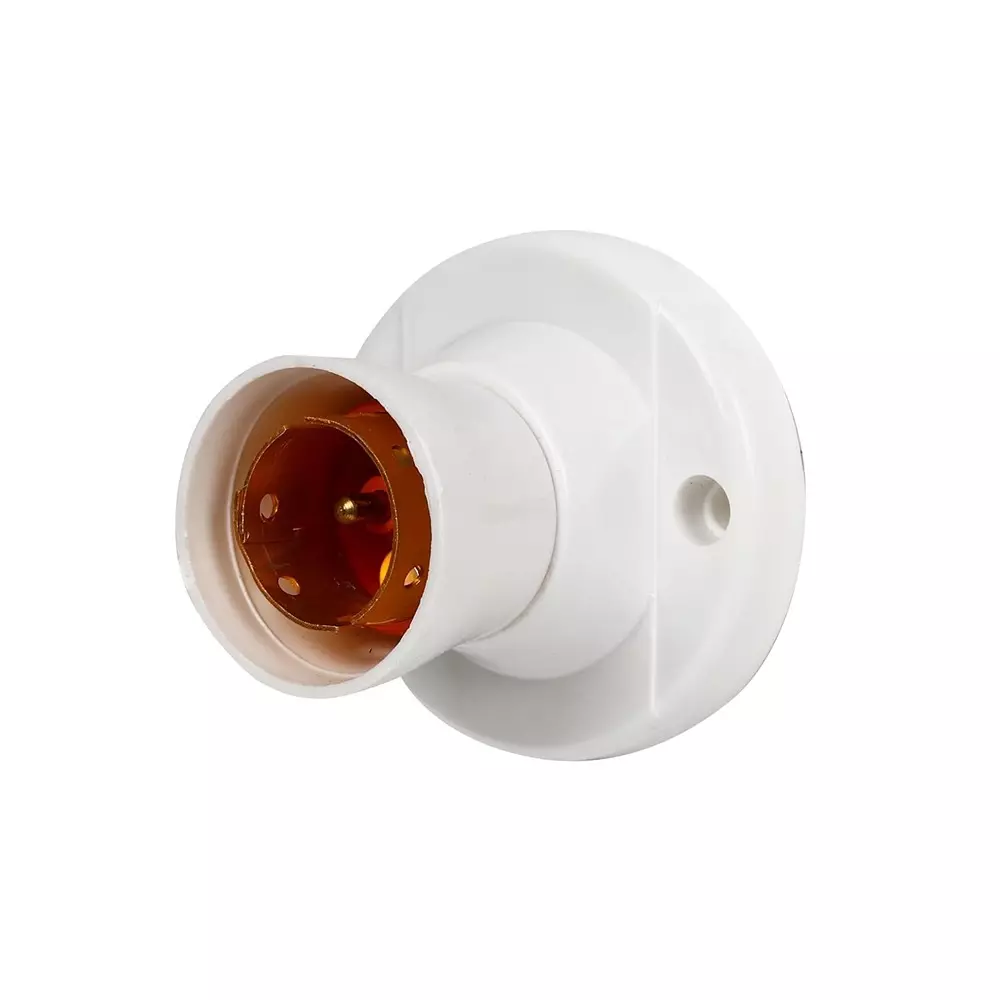 ATC Batten Bulb Holder White Wall Mounted B22 Socket Design Durable & Heat Resistant (Pack of 20 Pcs)