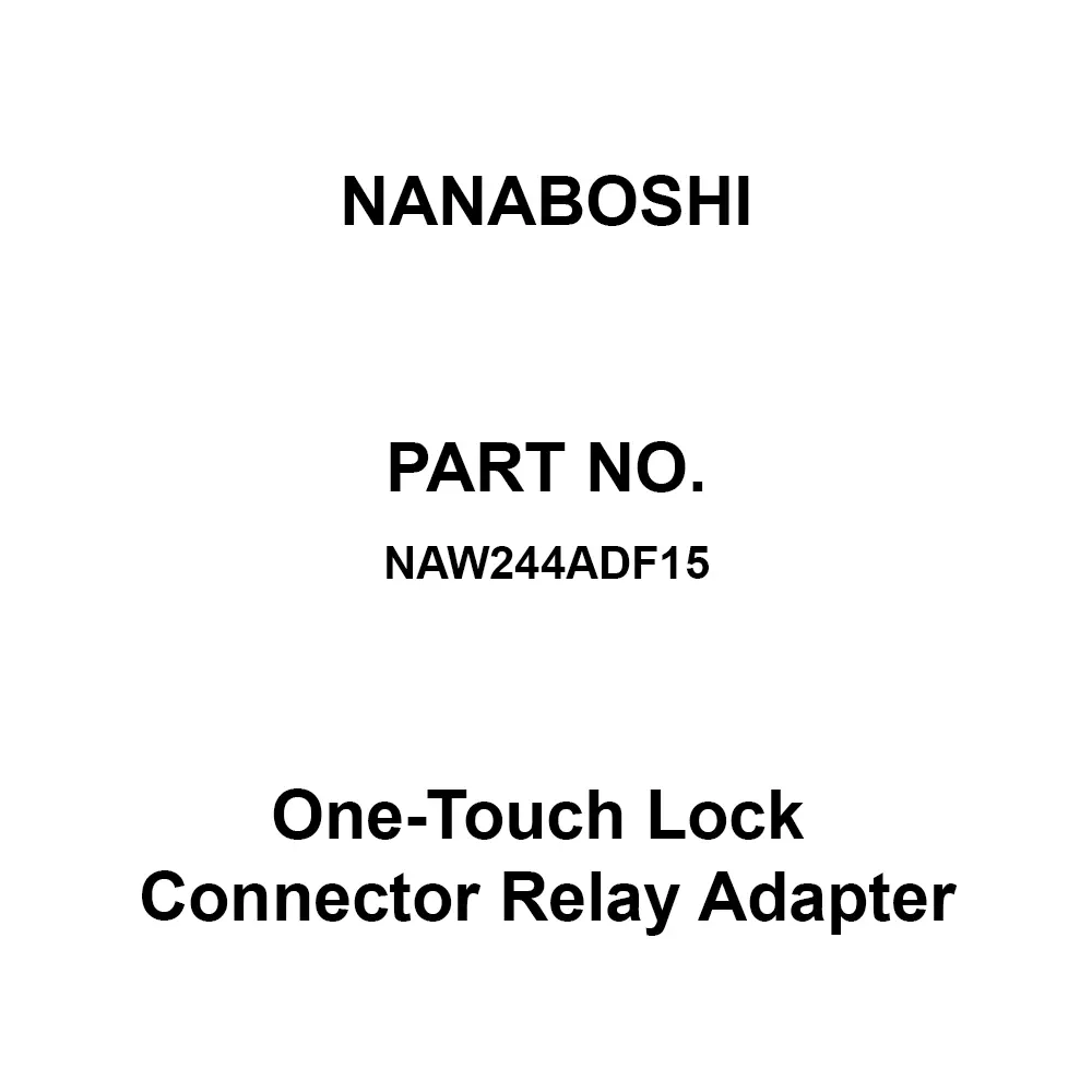 Nanaboshi One-Touch Lock Connector Relay Adapter 24 Male Contact, NAW244ADF15