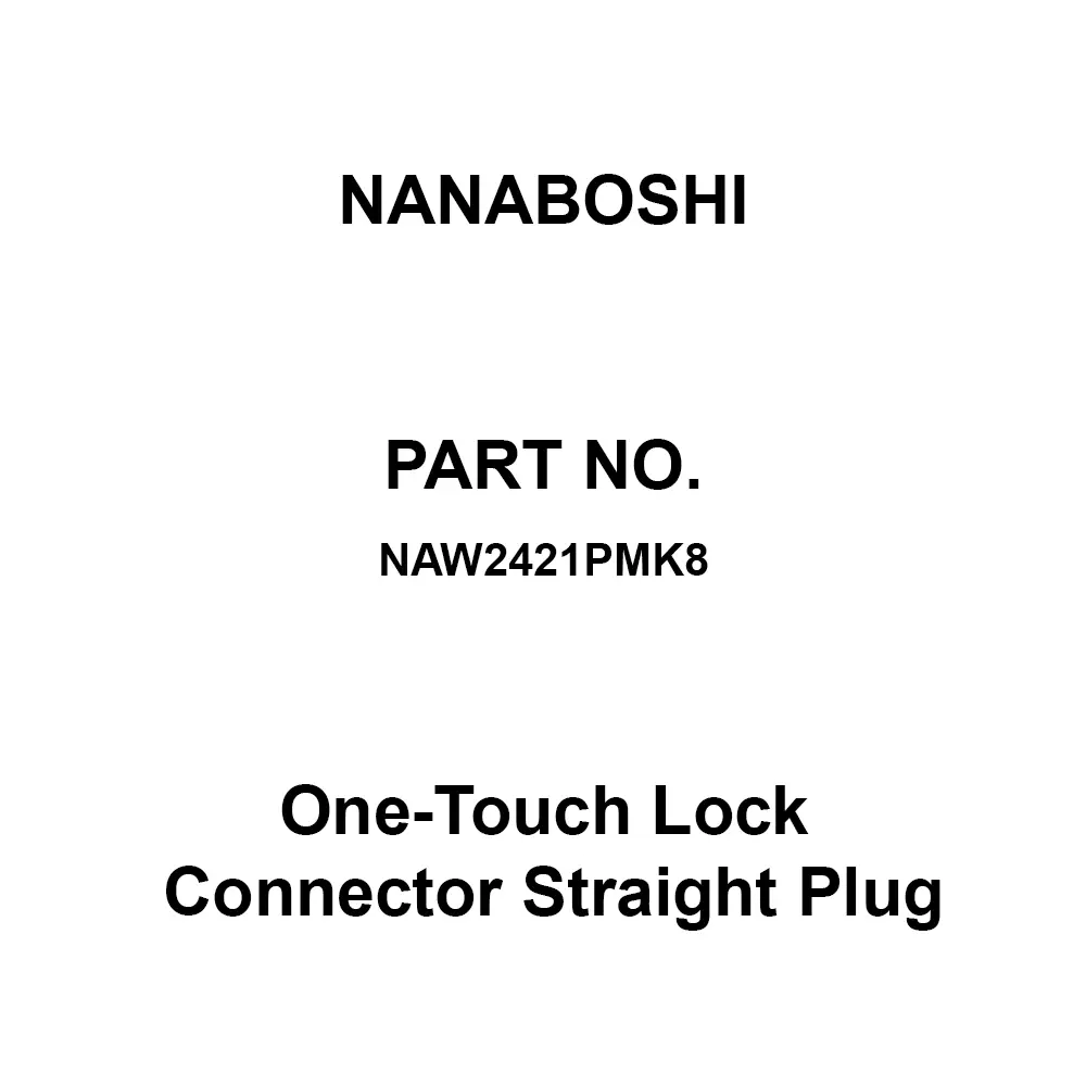 Nanaboshi One-Touch Lock Connector Straight Plug 24 Male Contact, NAW2421PMK8