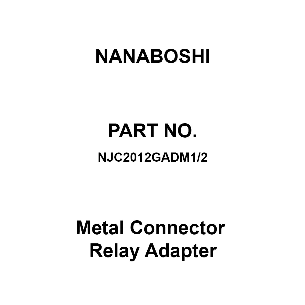 Nanaboshi Metal Connector Relay Adapter 20 Male Contact, NJC2012GADM1/2