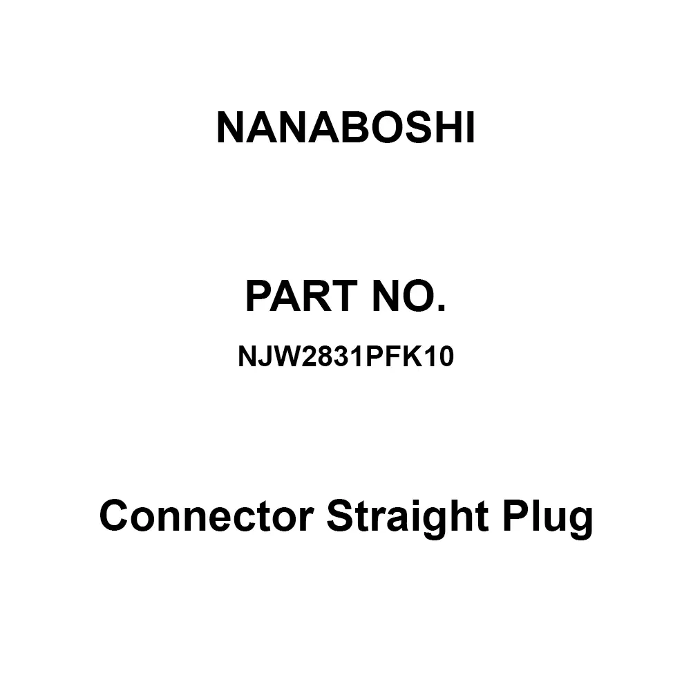 Nanaboshi Connector Straight Plug 28 Female Contact, NJW2831PFK10