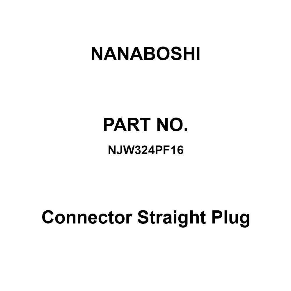 Nanaboshi Connector Straight Plug 32 Female Contact, NJW324PF16