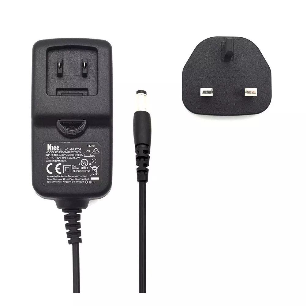 EDATEC Interchangeable Plug Wall Mount 1 Output 90 VAC to 264 VAC, ED-PSU1202-UK