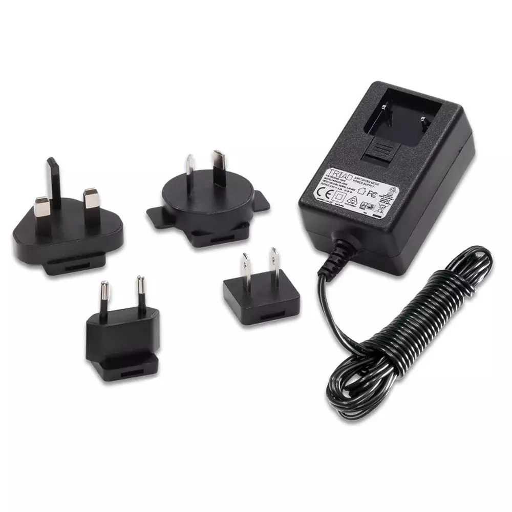 TRIAD MAGNETICS Interchangeable Plug Wall Mount 1 Output 100 VAC to 240 VAC, WSX060-4000-13