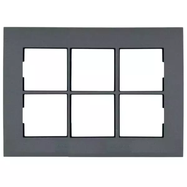 Anchor Penta Regular Plate Black 12 Module, 65912B (Pack of 5)
