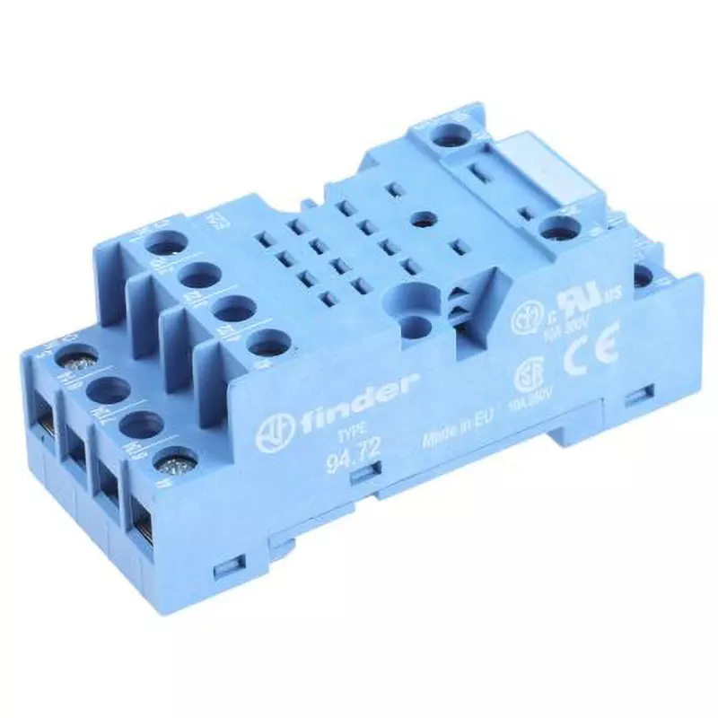 Finder Finder Relay Socket AC250 V Rated Coil Voltage 10 Switching Current Socket Accessory Type, 94.72 SMA