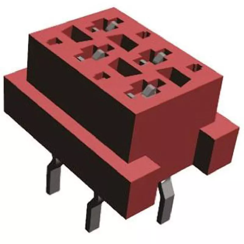 TE CONNECTIVITY PCB Socket Solder Connection 4 Pole, 7-215079-4 (Pack of 5)