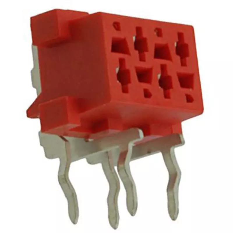 TE CONNECTIVITY PCB Socket Solder Connection 4 Pole, 7-215460-4 (Pack of 5)