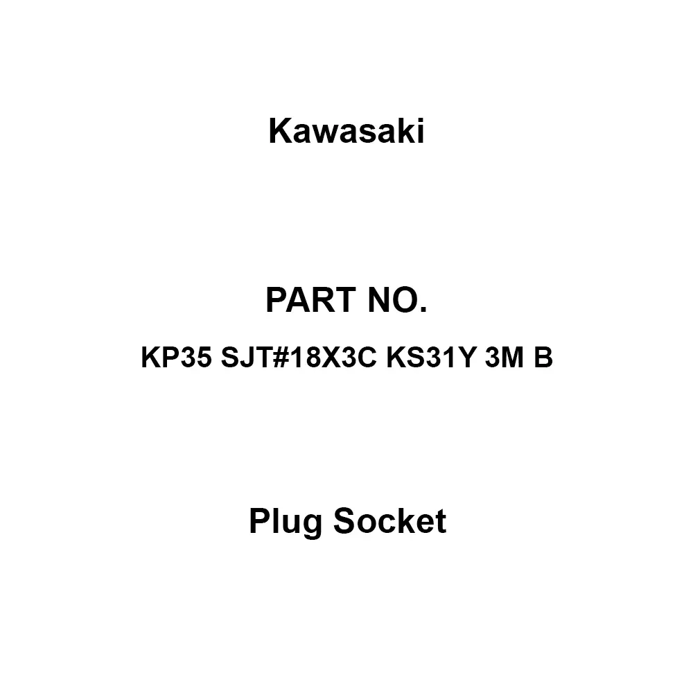 Kawasaki Plug Socket 10 Insulation Resistance AC 125 V/10 A Rating UL Standard, KP35 SJT#18X3C KS31Y 3M B (Pack of 5)