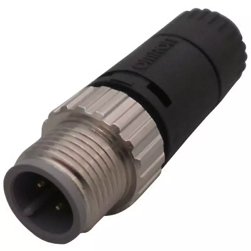 Omron Round M12 Assembled Connector Plug Crimp/Solder Type AC/DC 250 V, XS2G-D421