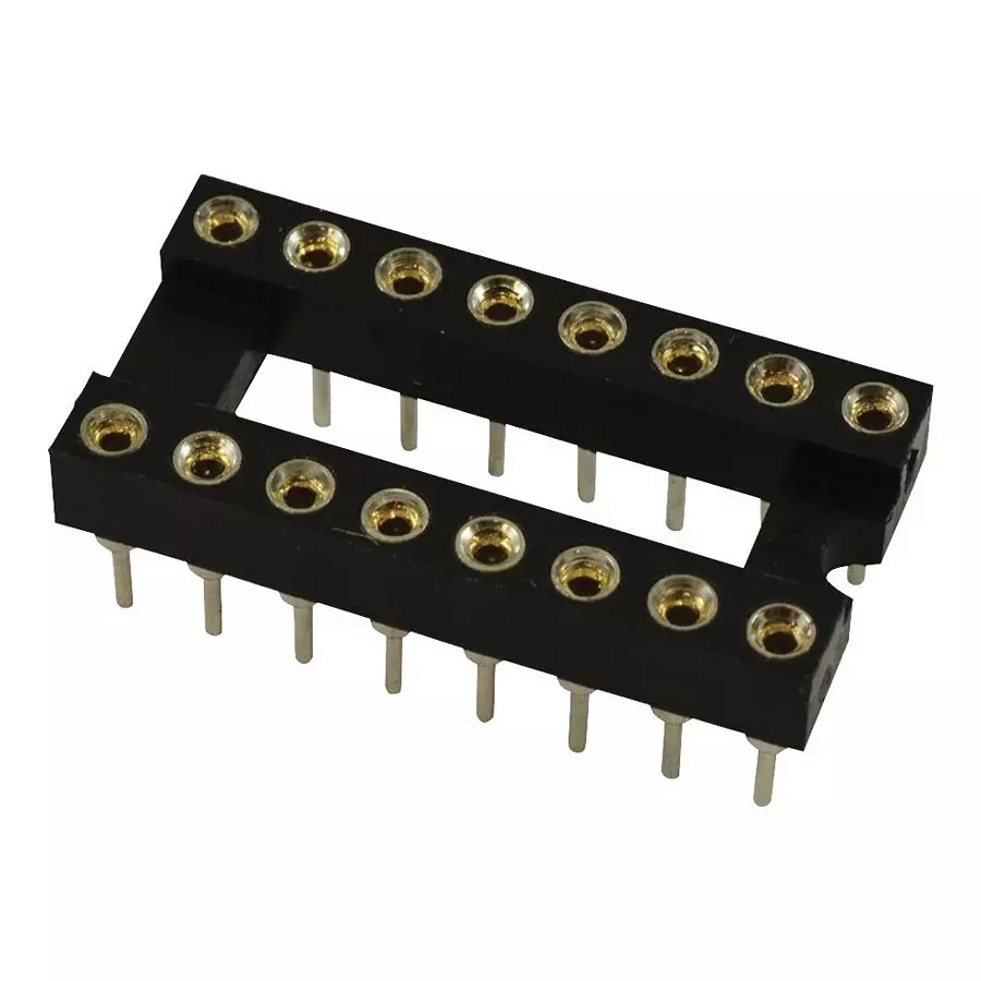 MULTICOMP PRO IC Sockets DIP SOCKET, 16POS, 2.54MM, TH, SPC15527