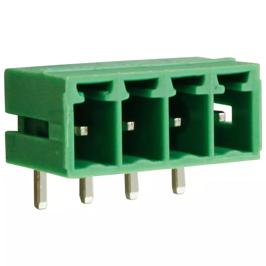CAMDENBOSS Terminal Block, Header, 4Pos, R/A, Th, CTBP93HE/4 (Pack of 10)
