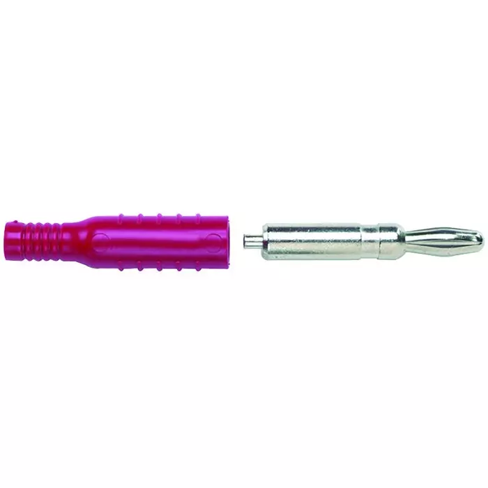 POMONA Banana Plug, 15A, Crimp/Solder, Red, 5169-2